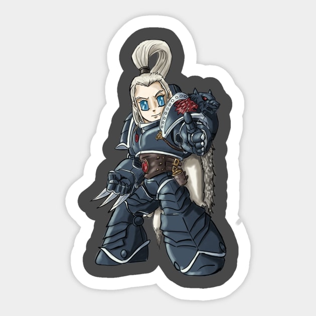 Space Wolves Sticker by Chaeros Arts